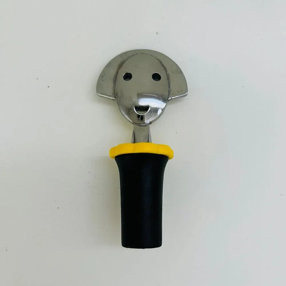 A di ALESSI Anna Stop 2 Bottle Stopper, Black